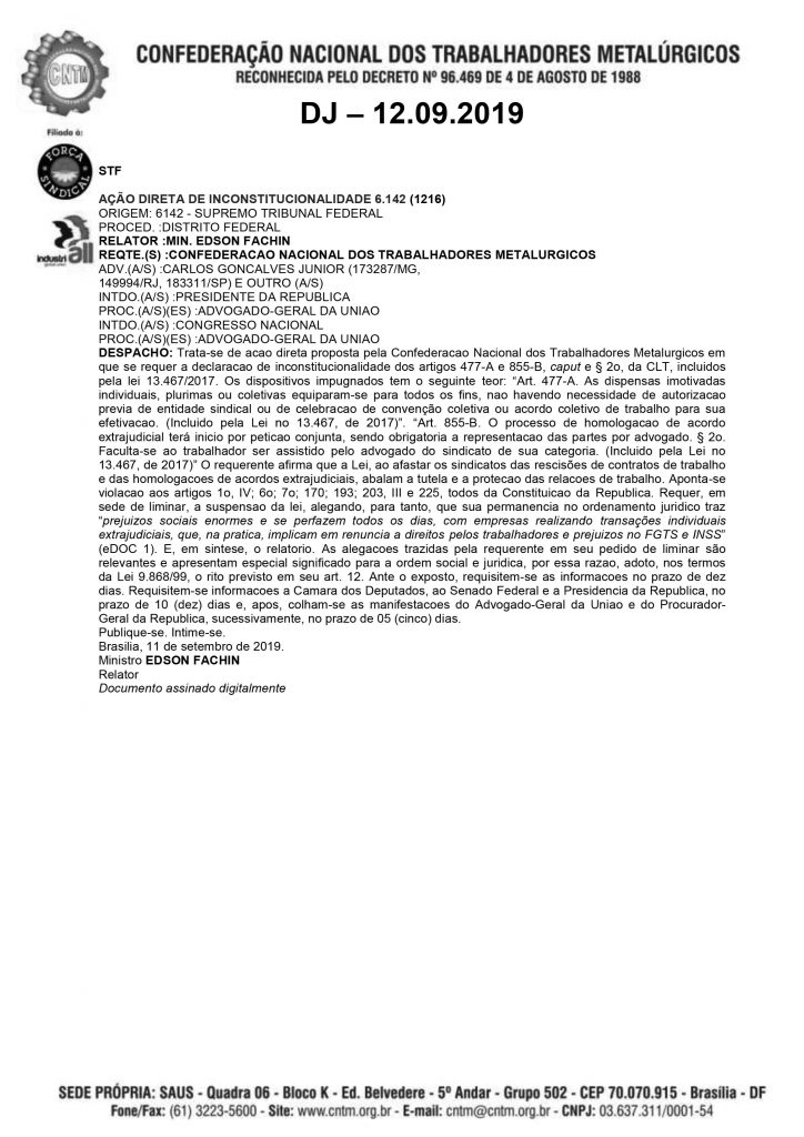 ADI-6.142-STF-724x1024 CNTM questiona no STF as homologações nas empresas